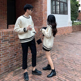Women Fashion Patchwork Couple Casual Preppy Style Popular Ulzzang Design Simple Daily Chic Comfortable Basic