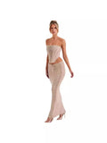 Fongt And Summer Hot New Sexy Trend Bare Back Tsets Coat Ass Long Skirt Knitting Set