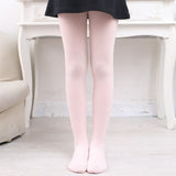 Summer Spring Candy Color Kids Pantyhose Ballet Dance Tights for Girls Stocking Children Velvet Solid White
