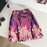 Fongt Half-Dress Women's Summer Heavy Light Squins High-Rise Skinny Hottie Fried Street-Bombing Short Skirt