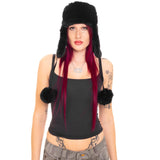 Fongt Autumn And Winter Costume Crucifix Hot Hat Cute Warm Lightning Hat Y2K Subculture