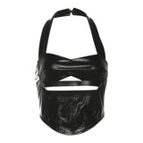Fongt 2025 New Women's Hanging Neck Sling Sexy Babes Design Hollow Umbilly Vest