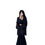 Fongt And Winter Fashion Loose Lazy Sweater Comfortable Imitation Sable Coat Female Purple French Gentle Wind Korean Version