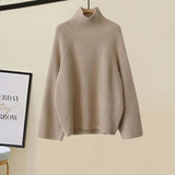 Warm 3 Piece Sets Womens Outfits Office Ladies Turtleneck Knitted Sweater+woolen Parkas Vest+wide Leg Knitting Pants