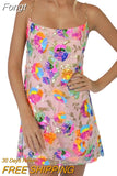 Women's Casual Chain Suspender Dress Fashion Sequined V-neck Backless A-line Short