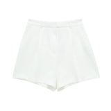 New Spring Style High Waist Shows Thin Pleated Casual Shorts 1478030-Outfit