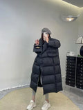Winter Korean Style Women's Duck Down Coat Oversized Puffer Jacket Female Thick Long Parkas Female Windproof Warm
