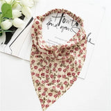 Flower Print Hair Scarf Floral Triangle Bandanas For WomenG Girls 2021 Boho Elastic Hair bands Headband Hair