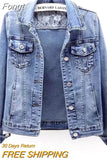 Denim Jacket Women Long Sleeve Short Jacket Korean Elasticity Slim Jean Coat Streetwear Vintage Spring Basic