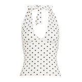 Fongt Cloth Forget Sweet Hot Storm Point Hanging Neck Smear Vest Hottie Design Wooden Ear Hem Repair Sling Sling Coat
