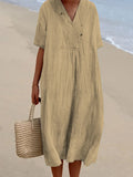 Fongt And Summer 2025 New Women's Clothing Hot Selling Explosive Casual Thin Dress Solid