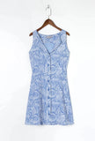 Fongt Women's New Sleeveless Loose Print Dress 21011