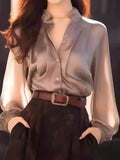 Fongt Unique Special To The Ocean To Reduce The Age Of The Beauty Of The Top Design Small Gray Acetic Acid Denatured Shirt Early Spring