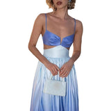 Fongt Women's Explosive Gradient Sling Ribbon Ribbon Dress Body Fashion