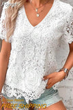Lace Blouse Women Fashion Short Sleeve Summer Sweet Hollow Out White Shirt Women Tops Casual Loose Clothing Blusas