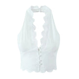 Fongt Homemade New Women's Clothing Hooking Neck Short Vests Small Short Dresses
