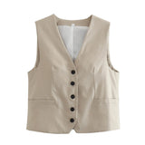 Vest 9929321 High Waist Casual Shorts 9929221 Suit-Outfit