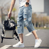 Fongt Shorts Men's Summer Thin Loose Hole Trend 2025 New Casual Trend Pants