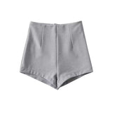 Trendy Ladies' High-Waisted Suit Shorts Summer's New Spicy Girls' Solid-Color Tight-Fitting Buttocks Hot Pants-Outfit