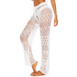 Color Sexy Nightclub Hollow Woven Trousers