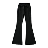 New Autumn Solid Color, High Waist, Retro, Lazy, Stretch Micro-Pants, Slim And Slim Internet Celebrity Casual Pants.-Outfit