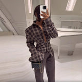 Fongt Waist Button Long-Sleeved Shirt Design Sense 2025 Fashion Women's New Casual Coat Autumn