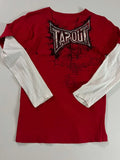 Fongt Street Trendy TAPOUT Printed T-Shirt Fake Two-Piece Blouse Casual Hip-Hop Long-Sleeved T-Shirt