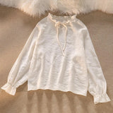 Japanese School Uniform White Three Lines College High School Girls Student Uniforms Sailor Suit White Tops Pleated