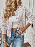 Fongt Clothes Autumn Women's Color Dot Splicing Knitted Sweater