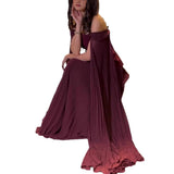 Fongt Summer New Women's First-Word Collar Mesh Spliced Elegant Dress