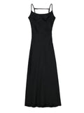 Hollow Out Satin Midi