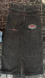 Loose Jeans Men's Vintage Print Hip Hop Gothic Street Wear Harajuku Men's Slacks-Outfit