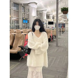 Fongt And Winter Fashion Loose Lazy Sweater Comfortable Imitation Sable Coat Female Purple French Gentle Wind Korean Version