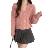 Lazy Sweater Women Autumn Design Sense To Reduce The Age Of Loose Small Knitted Open Shirt