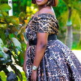Long Summer Dress African Dresses For Women Clothes 2022 Sexy Off-shoulder Abaya Robe Longue Femme Vestidos Vintage Print