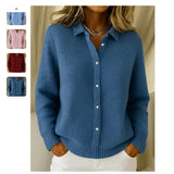 Fongt Button Knitted Sweater Cardigan Jacket Autumn And Winter New Solid Color Casual Fashion Women's Clothing