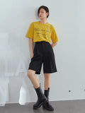 Office Lady Suit Black Shorts Women's Summer 2021 NEW High Waist Wide Leg Pants Straight Loose Casual