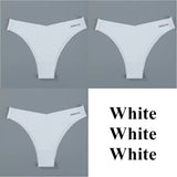 Seamless Underwear Silk Women's Plain Color Panties Lady Invisible Underpants Girls Briefs Smooth Panty Sexy