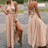 Style Multi-Wear Multi-Rope Cross-Back Sexy Bandage Dress Long Dress-Outfit