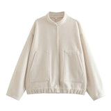2023 New 15 Color Loose Casual Coat Street Y2K Vertical Collar Dark Button Coat Female B88420-Outfit