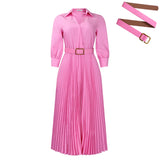 Fongt Women's 2025 New Fashion Collar Long-Sleeved High-Waisted African Dress