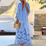 Bohemian Lace Tassel Stitching Beach Vacation Temperament Long