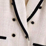 Fongt Homemade New Women's Clothing Fashion White Collar Coat
