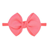 1piece Solid Colors Bowknot Baby Headband For Girls Nylon Elastic Hair Bands Handmade Turban Headwear Hair