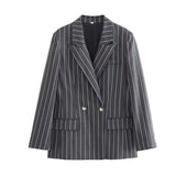 Summer 2023 New Women's Striped Blazer, Vest And Pants Suit W050 9681-Outfit
