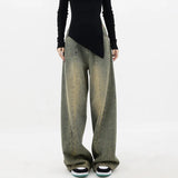 Fongt Do Old Straight Pants Jeans Women's Summer Wide Leg Pants Floor Pants Show Skinny Pants Tide-Outfit