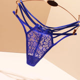 Fongt Crown Lace Thong Female Sense Fine Strips One-Line Transparent Hot Low-Rise Summer Trousers