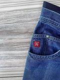 Sales Shorts Y2K Pants Harajuku Hip-Hop Lucky 7 Pattern Retro Blue Baggy Jeans-Outfit