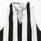 Fongt French Vintage V-Neck Sling Slings Women's Summer New Lazy Sleeveless Striped T-Shirt