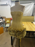 Spring And Summer New Women's Gold Beads Sexy Corset Dress Tight Floral